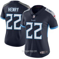 Womens Tennessee Titans #22 Derrick Henry Game Navy Blue Home Vapor Jersey Bestplayer
